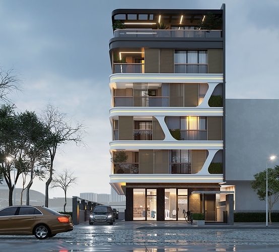 Modern Apartment 3D model 2