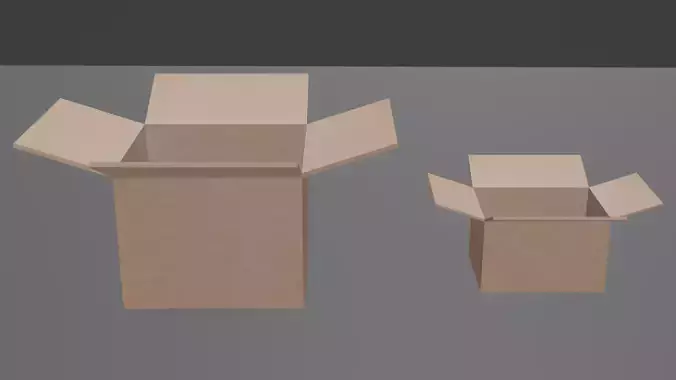 Two boxes Free low-poly 3D model