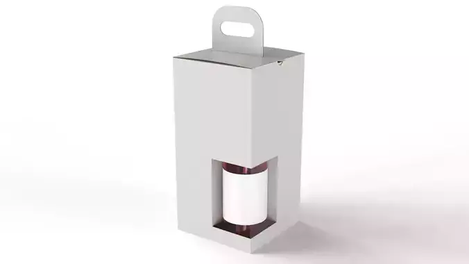 Packaging box for two bottle 135x135x265mm DIE-CUT