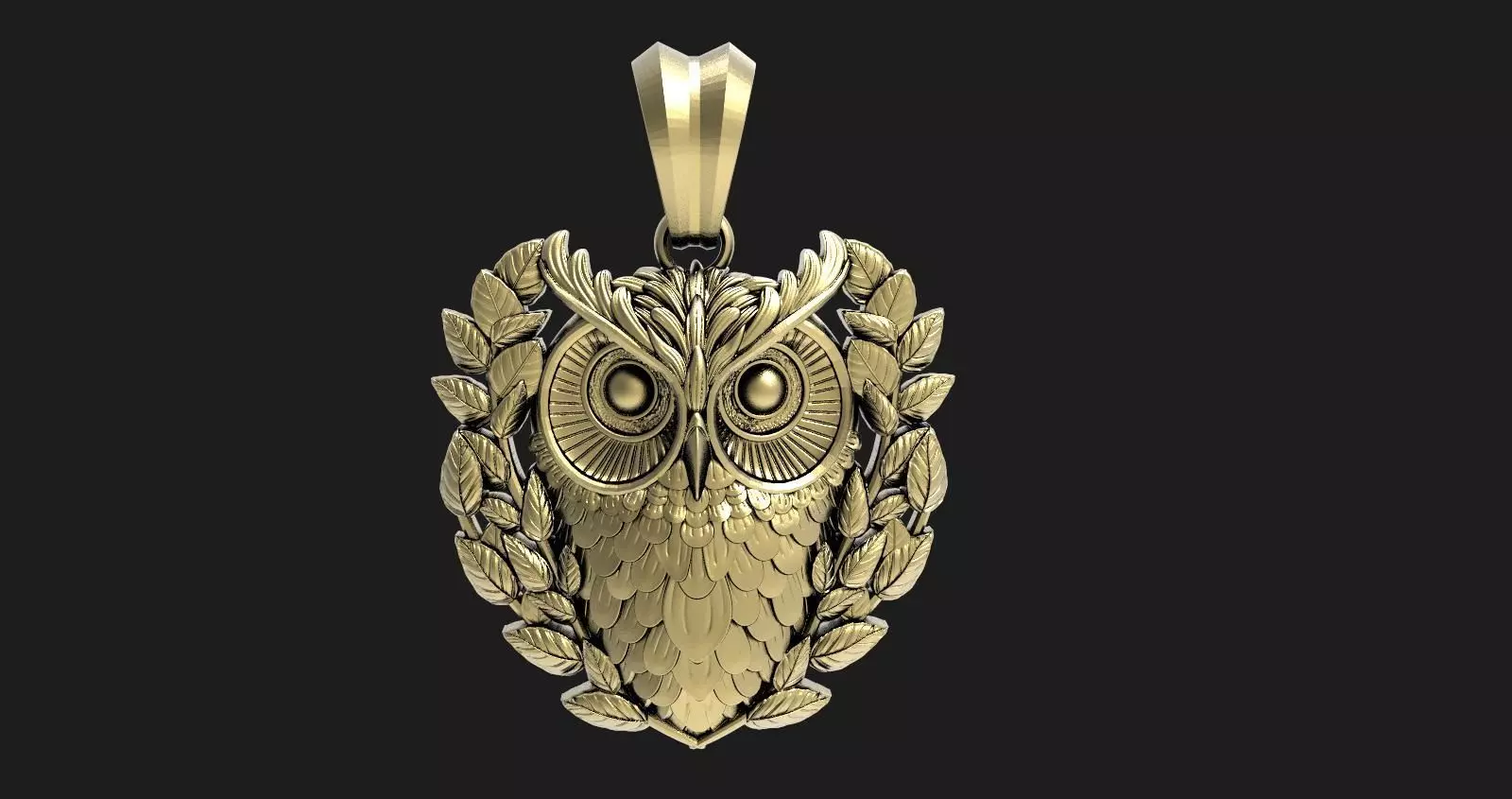 Owl pendant 3D print model_0