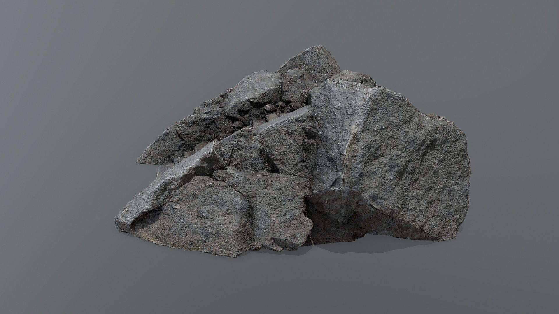 ruin stairs Low-poly 3D model_7