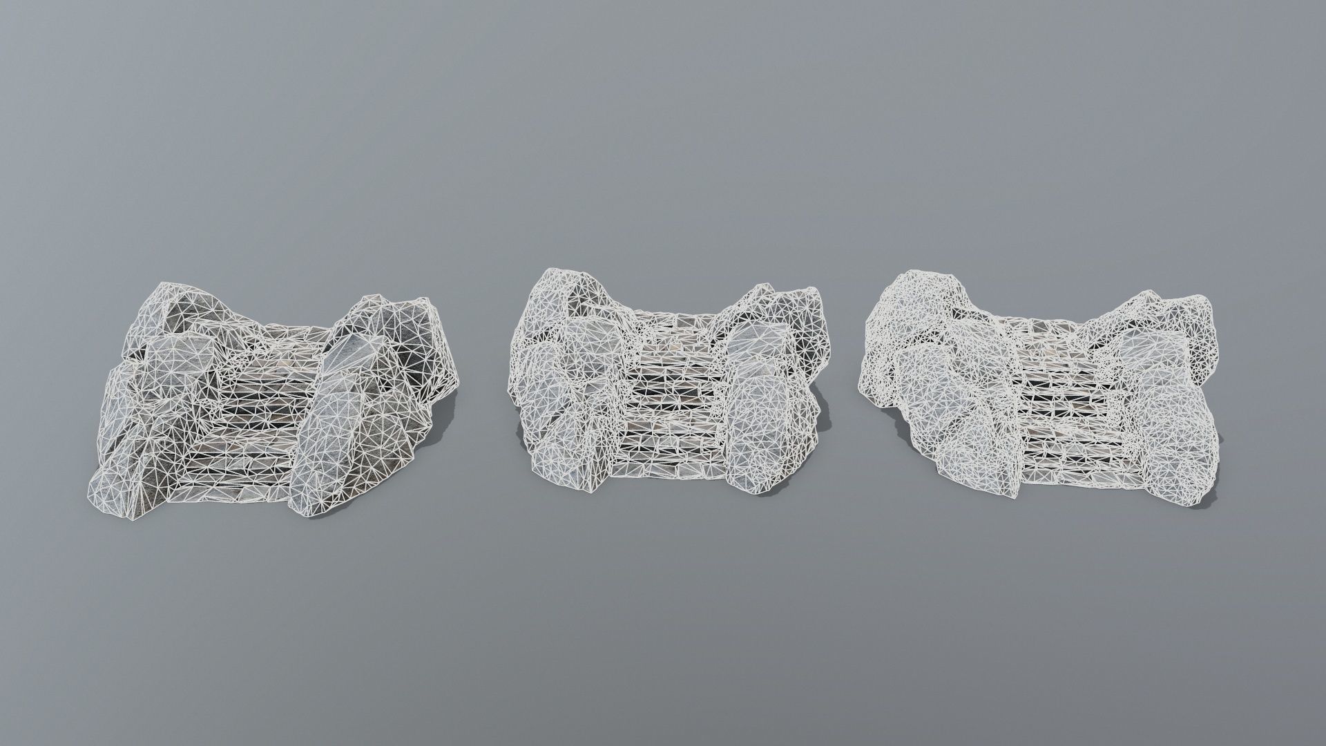 ruin stairs Low-poly 3D model_11