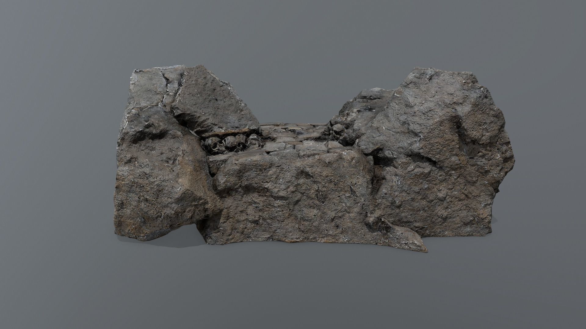 ruin stairs Low-poly 3D model_5