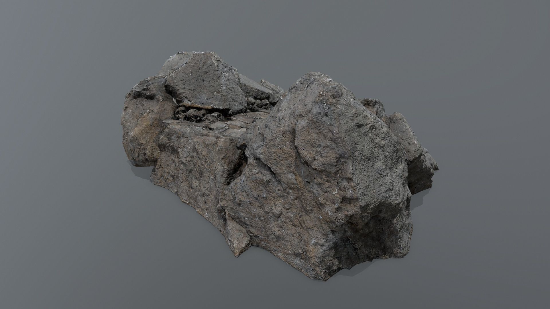 ruin stairs Low-poly 3D model_4