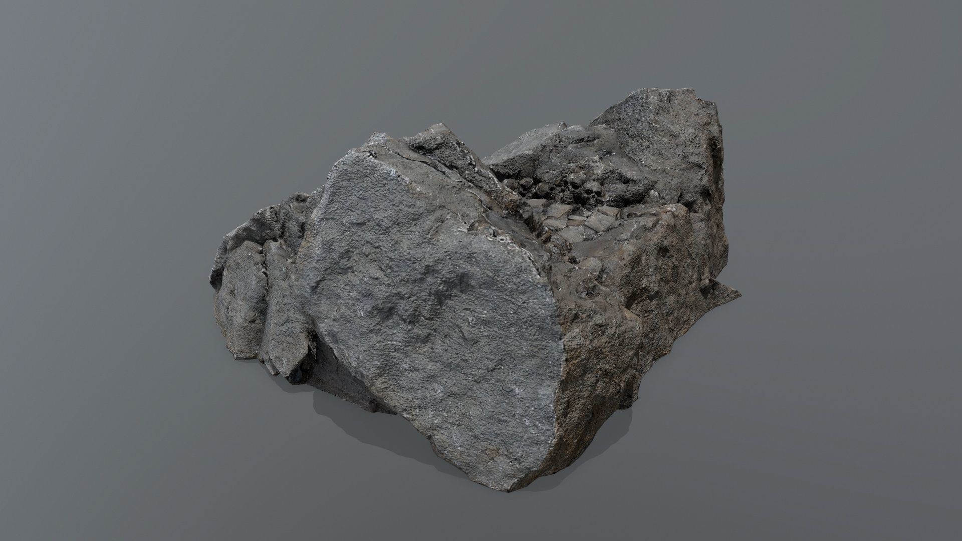 ruin stairs Low-poly 3D model_6