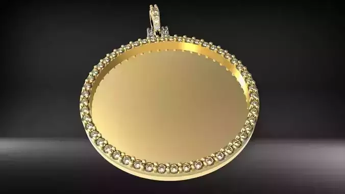 Gold N734 Memorial Diamond Picture Pendant Jewelry