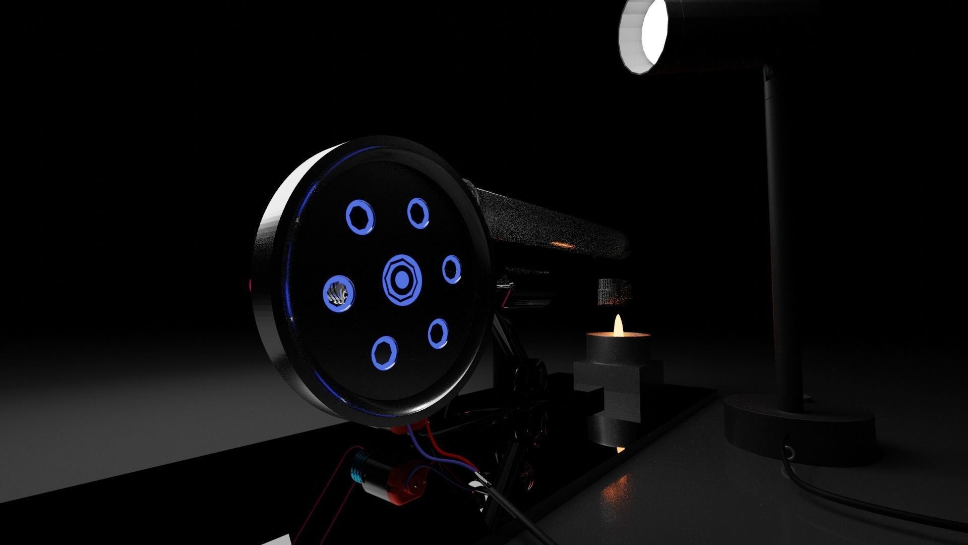 Moteur Stirling Type Beta Sk Model 3D model_8