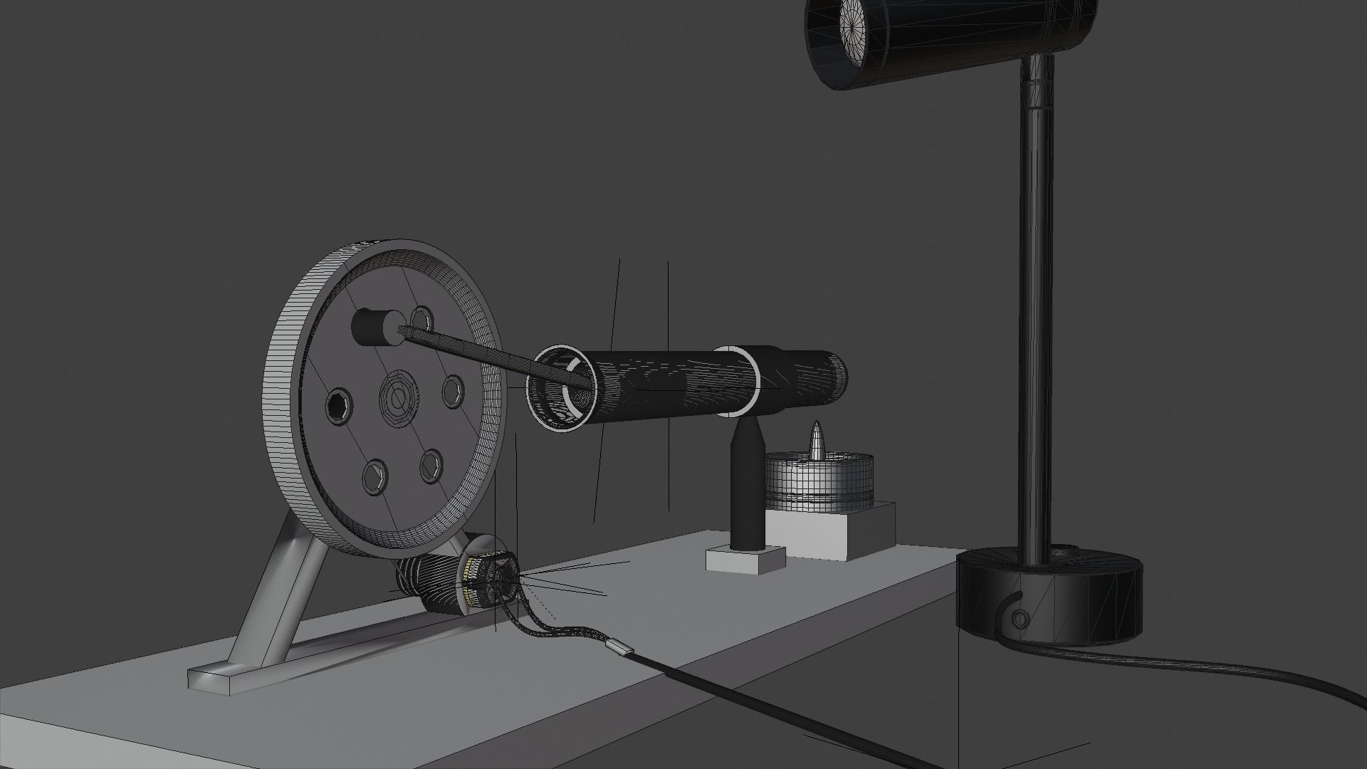 Moteur Stirling Type Beta Sk Model 3D model_9