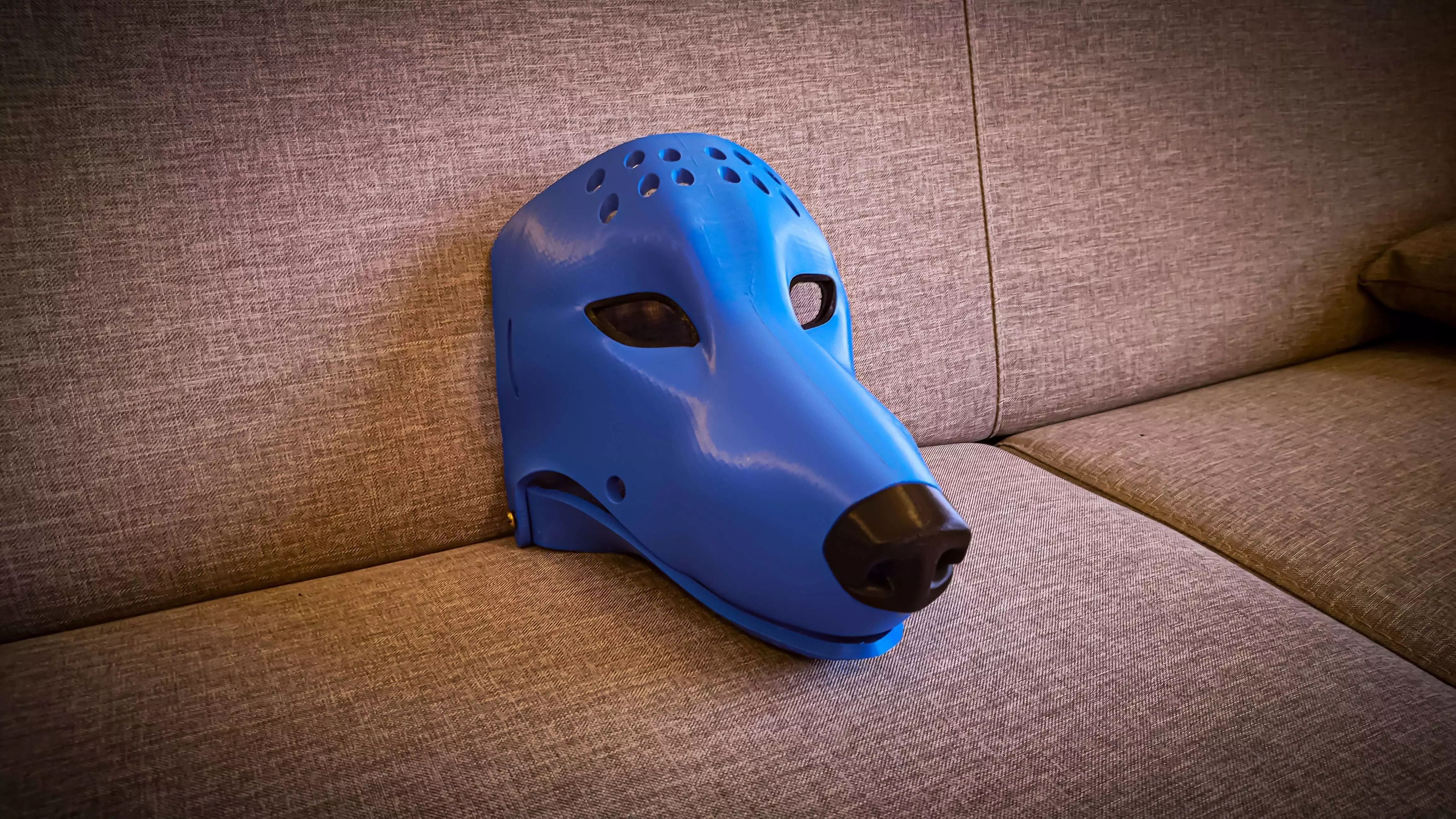 Fursuit Head Realistic Wolf Base 3D print model