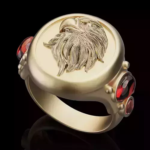 Eagle ring silver gold jewelry printable 3d model