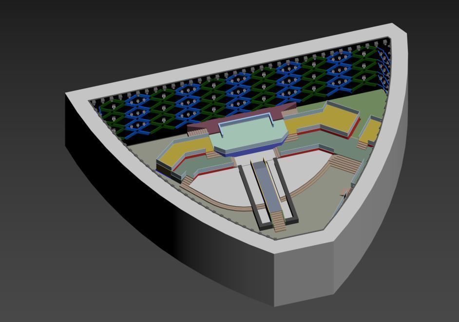 Modern Club Design concept Low-poly 3D model_3