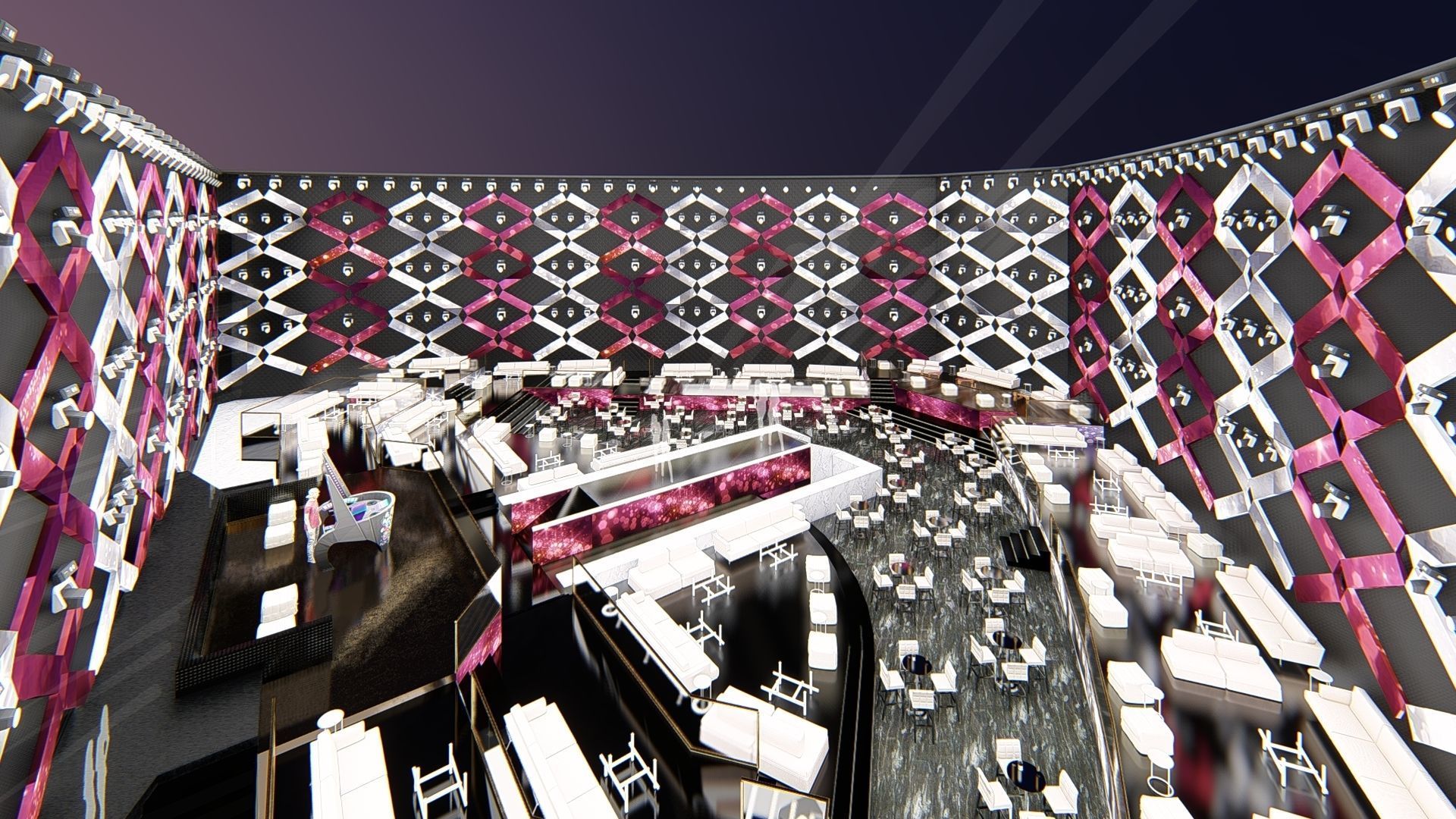  Modern Club Design concept Low-poly 3D model_2