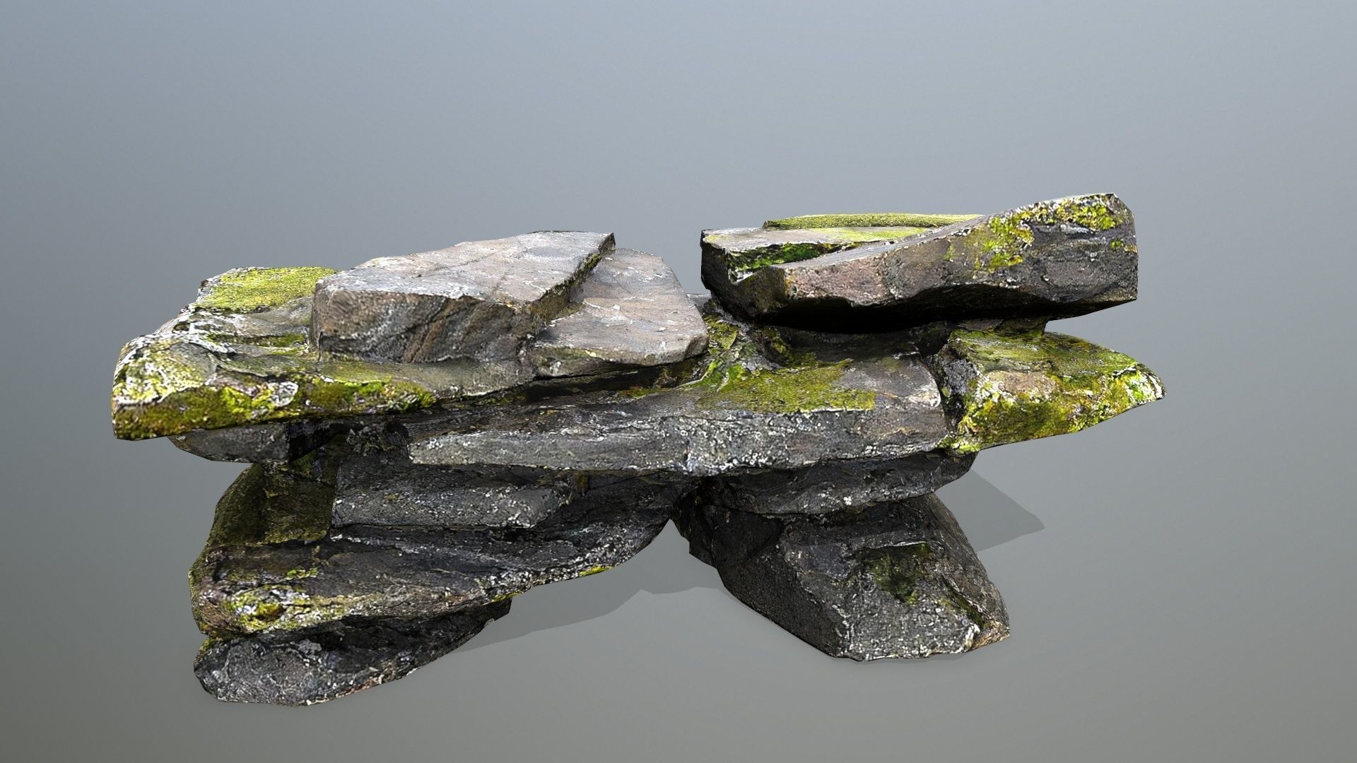 cliff rocks Low-poly 3D model_13