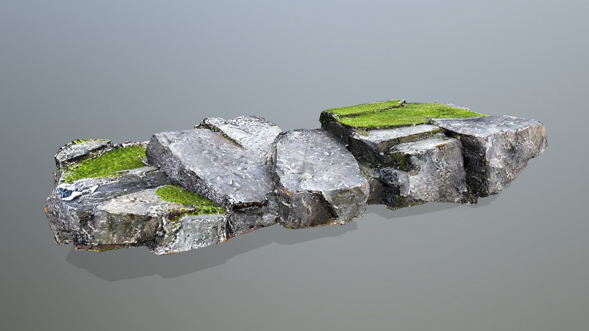 cliff rocks Low-poly 3D model_12