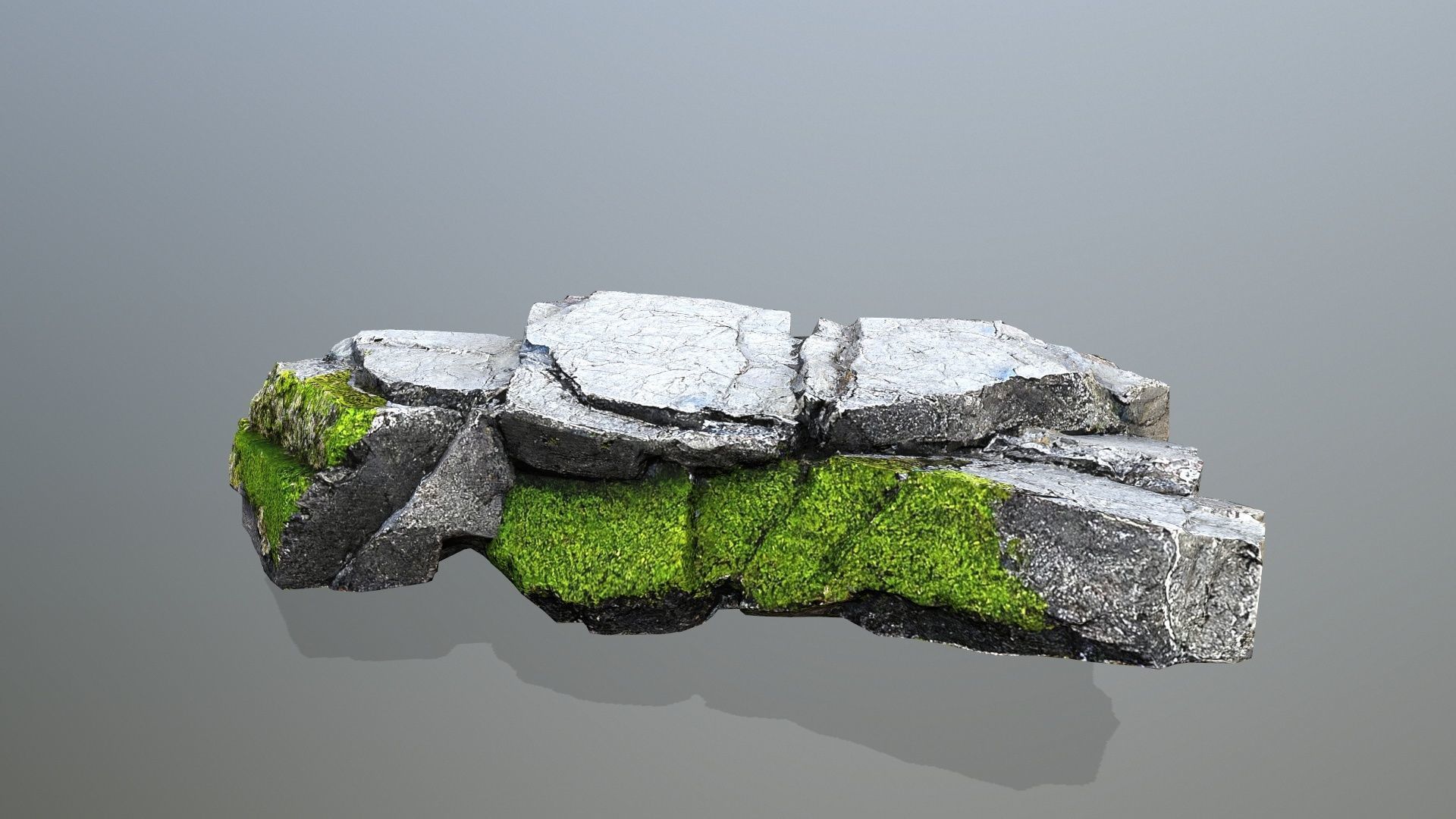 cliff rocks Low-poly 3D model_9