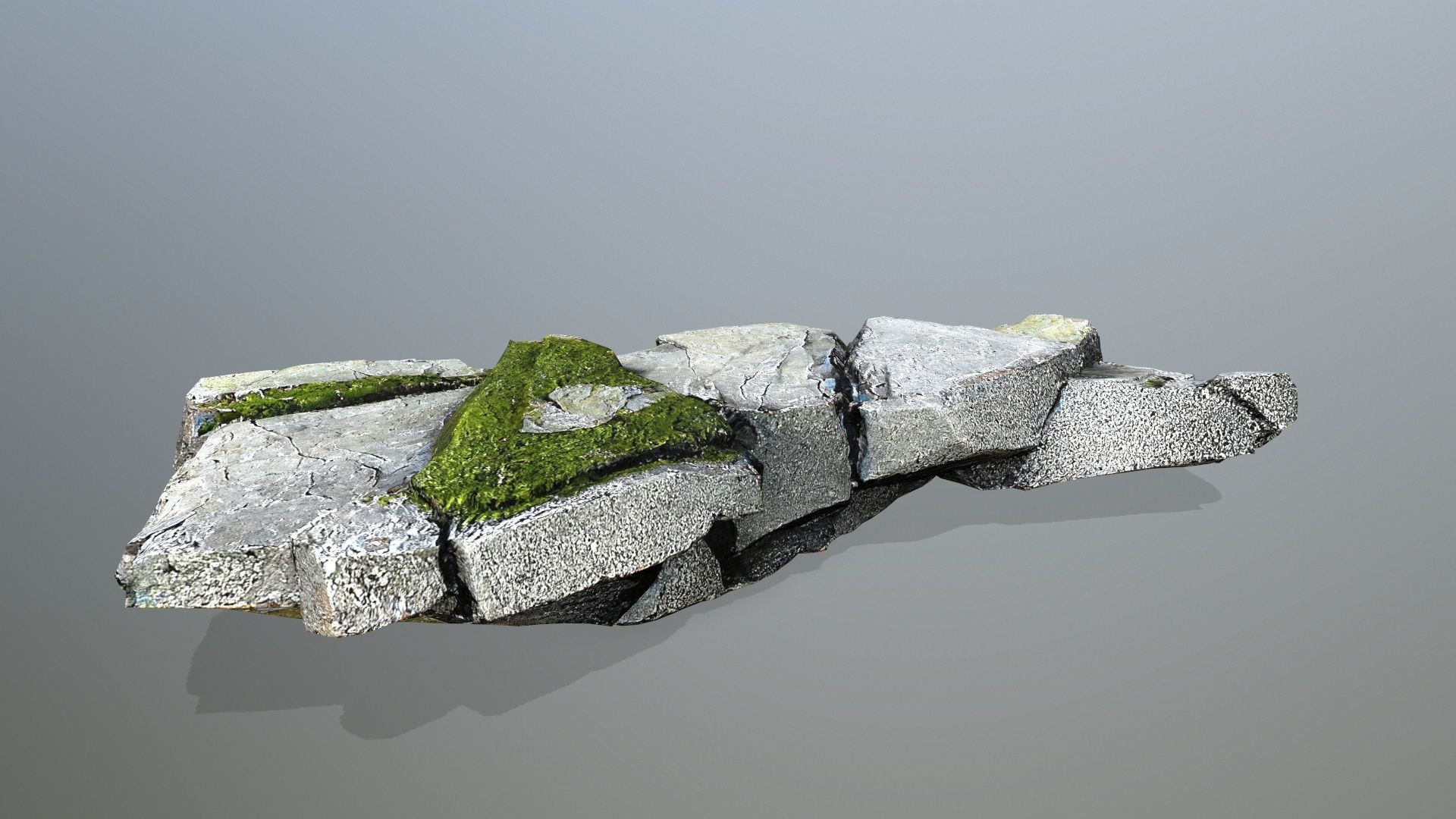 cliff rocks Low-poly 3D model_11