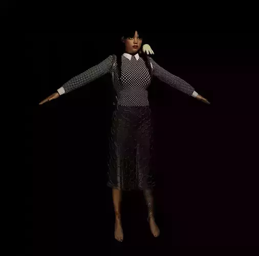 Wednesday Addams Free 3D model
