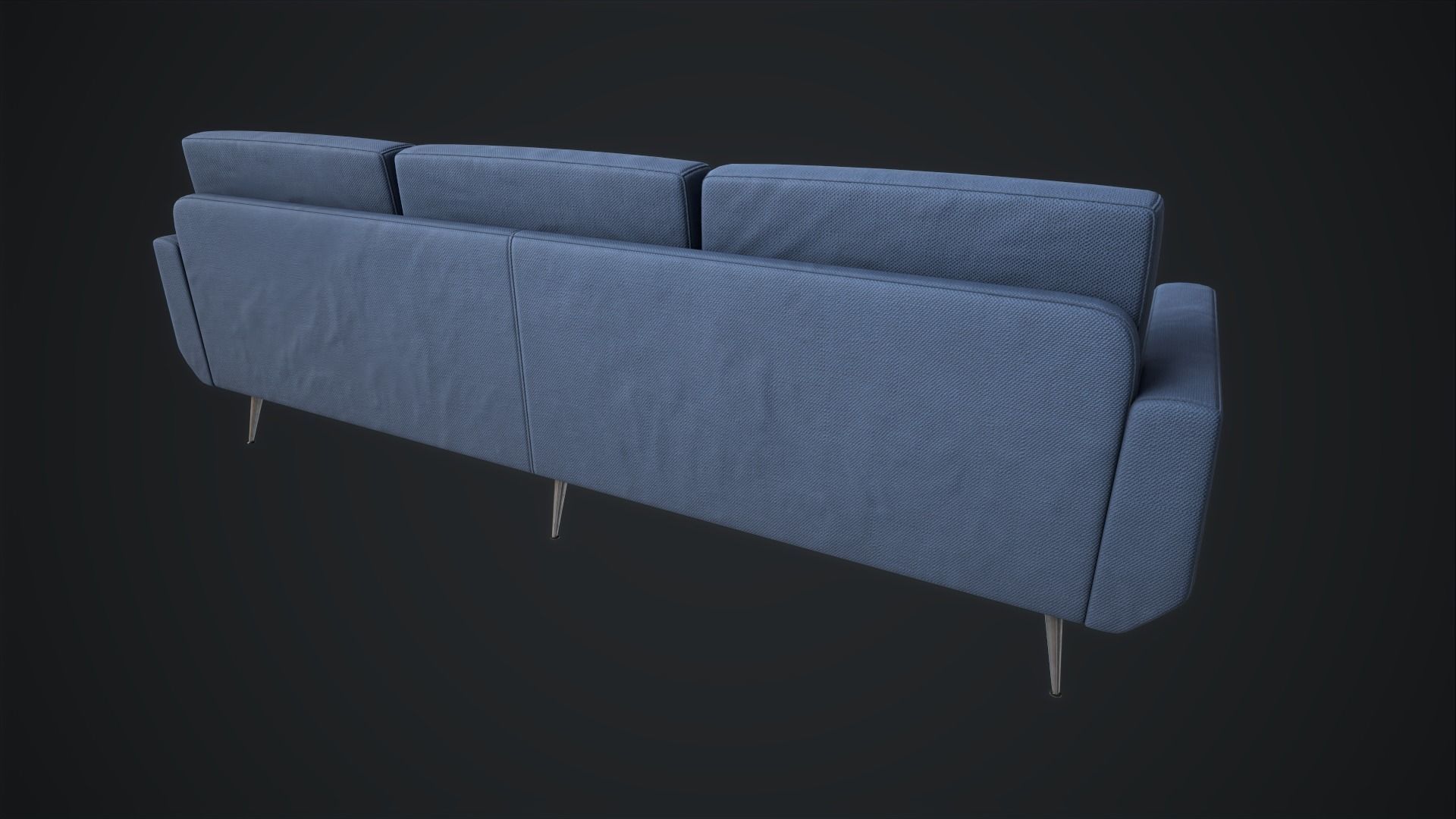 Sofa set Low-poly 3D model_17