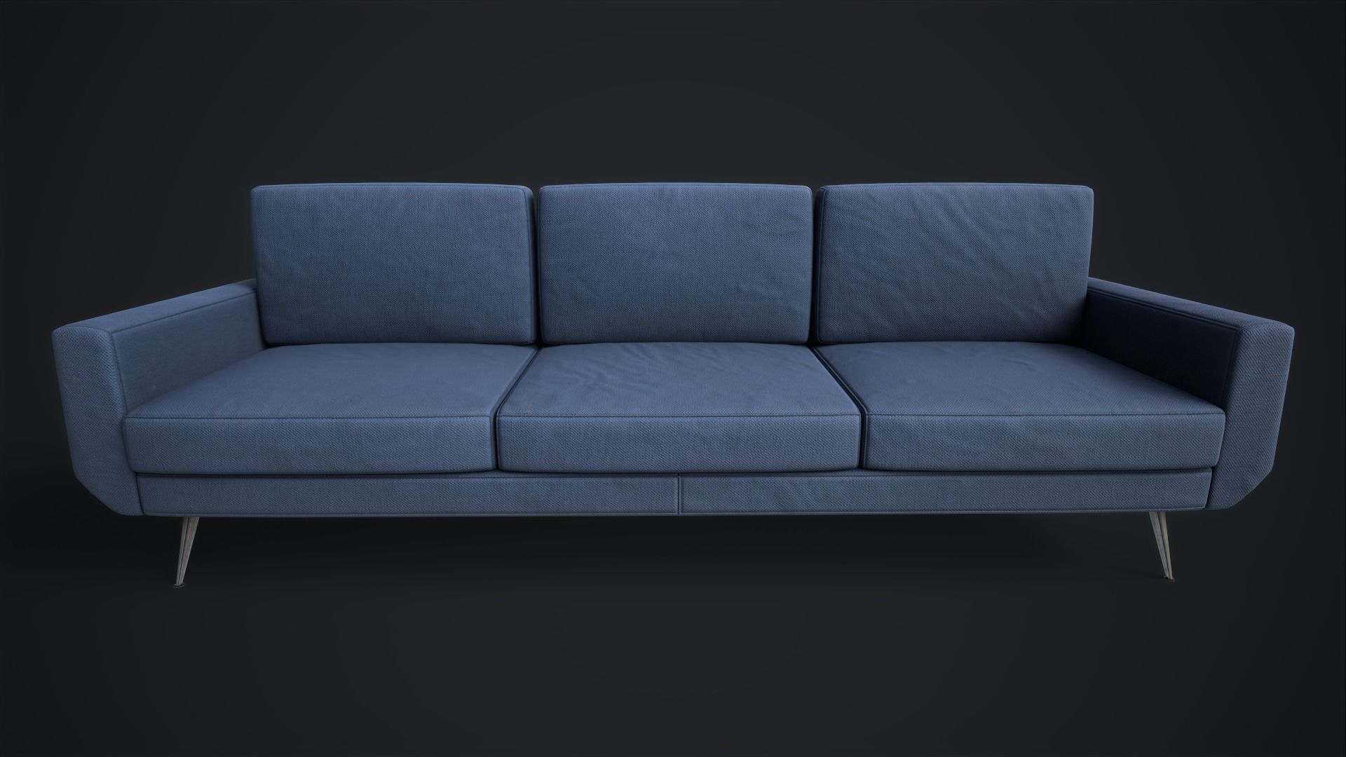 Sofa set Low-poly 3D model_23