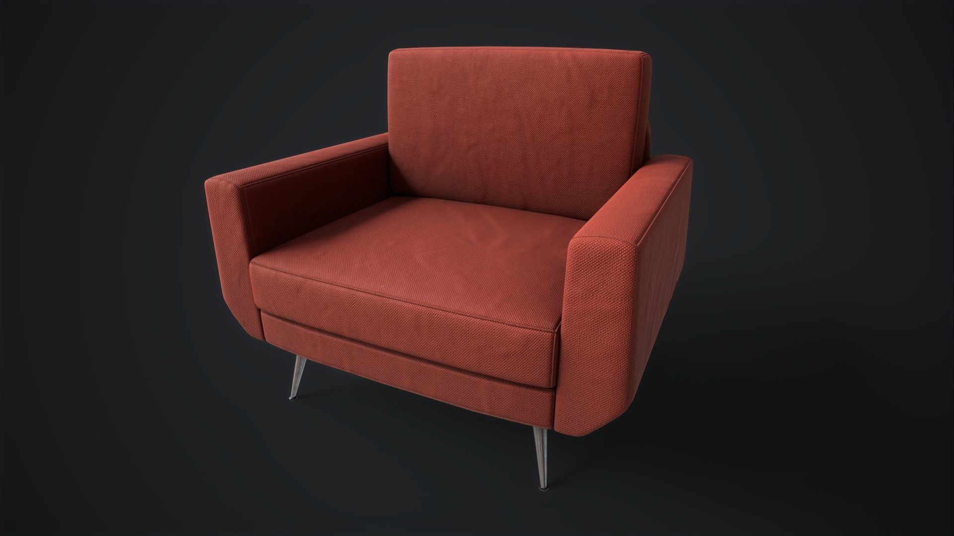 Sofa set Low-poly 3D model_12