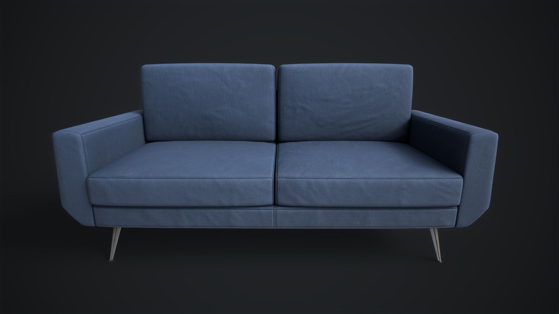 Sofa set Low-poly 3D model_21