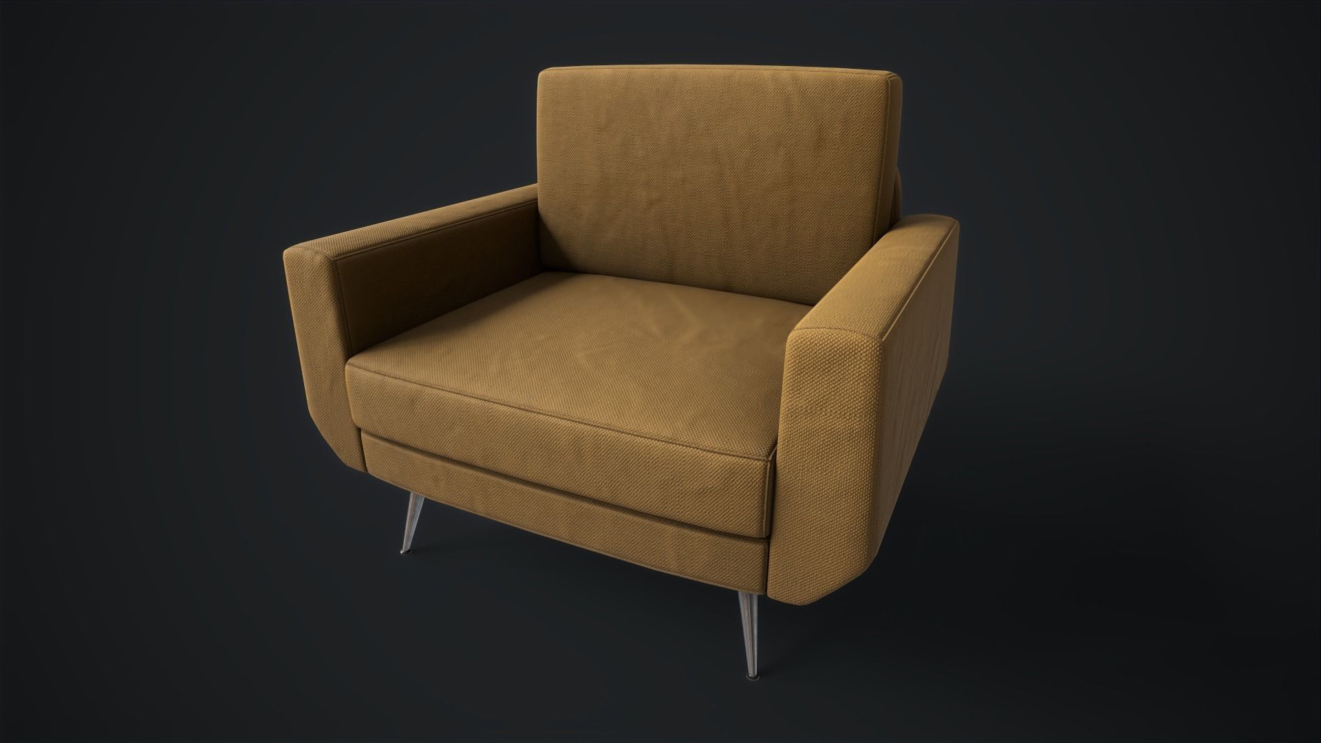 Sofa set Low-poly 3D model_11