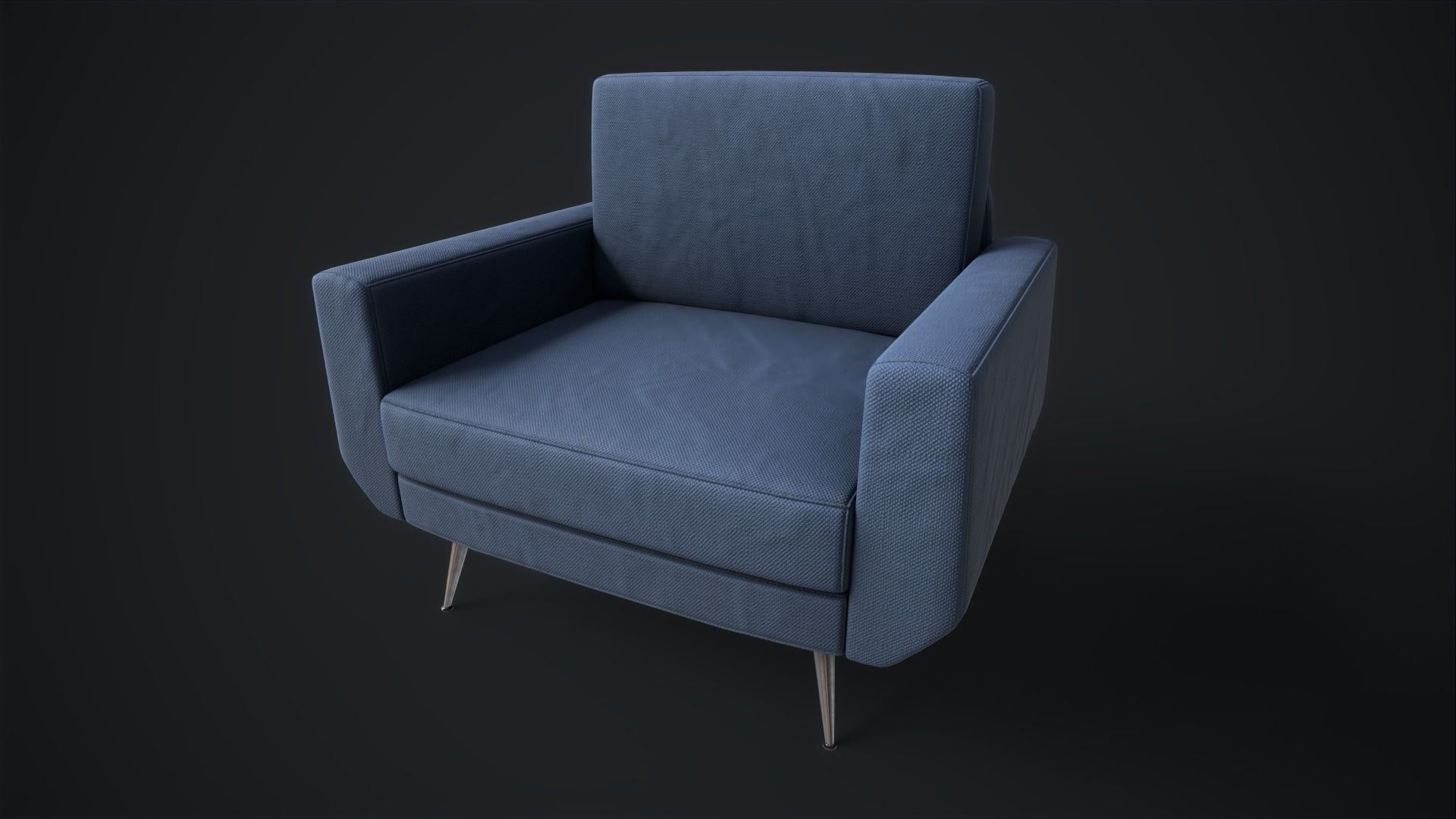Sofa set Low-poly 3D model_10