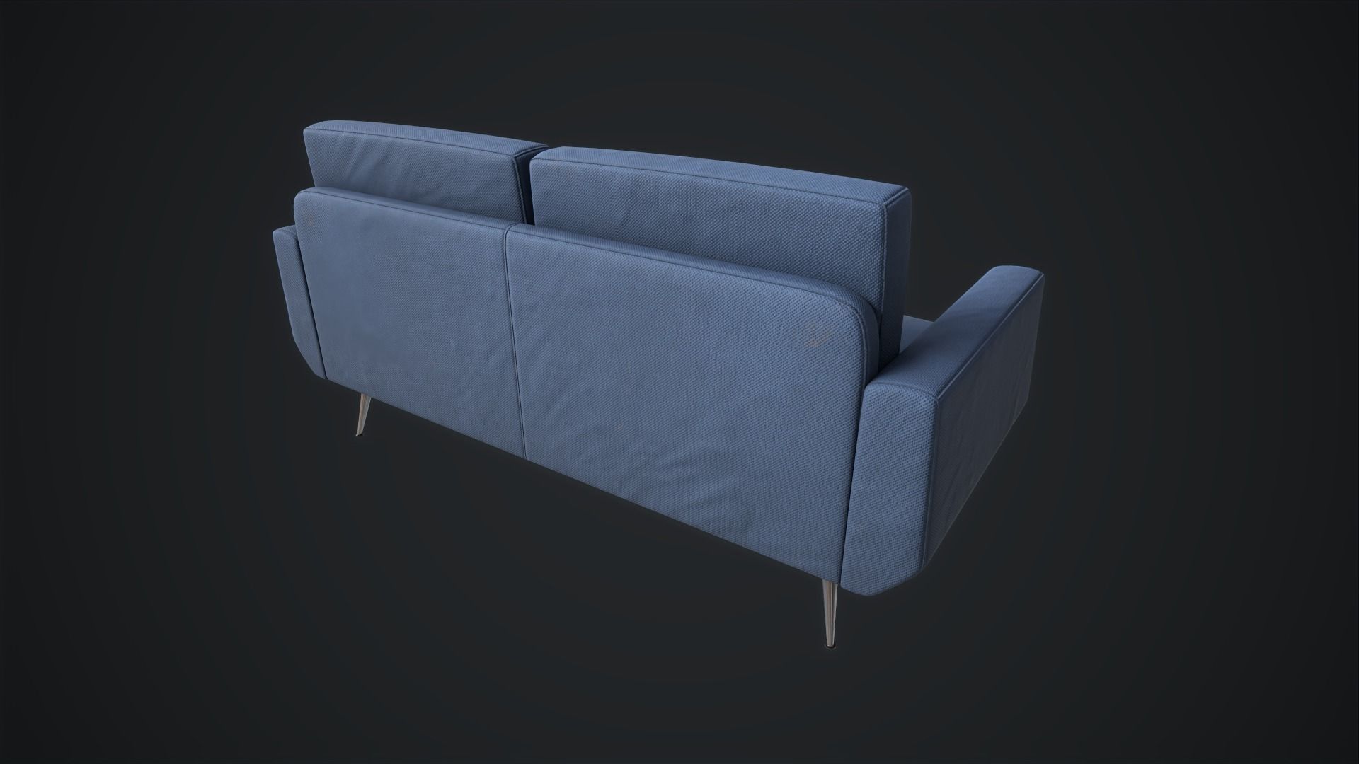 Sofa set Low-poly 3D model_16