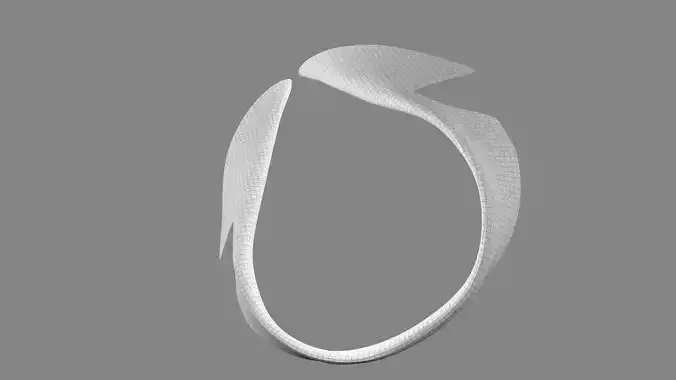 Dress collars scarves and necklaces decorated 3d models