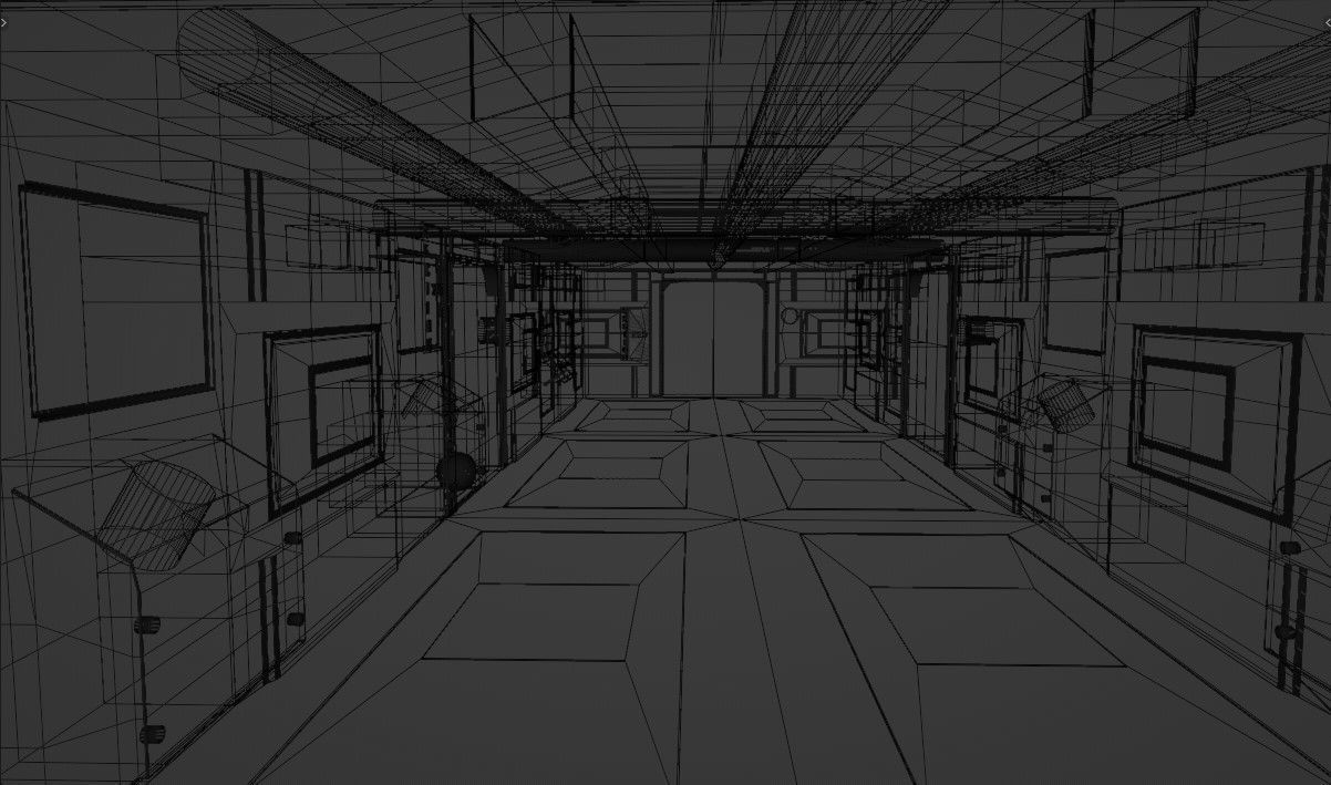 Sci-fi Spaceship Interior 3D model_4