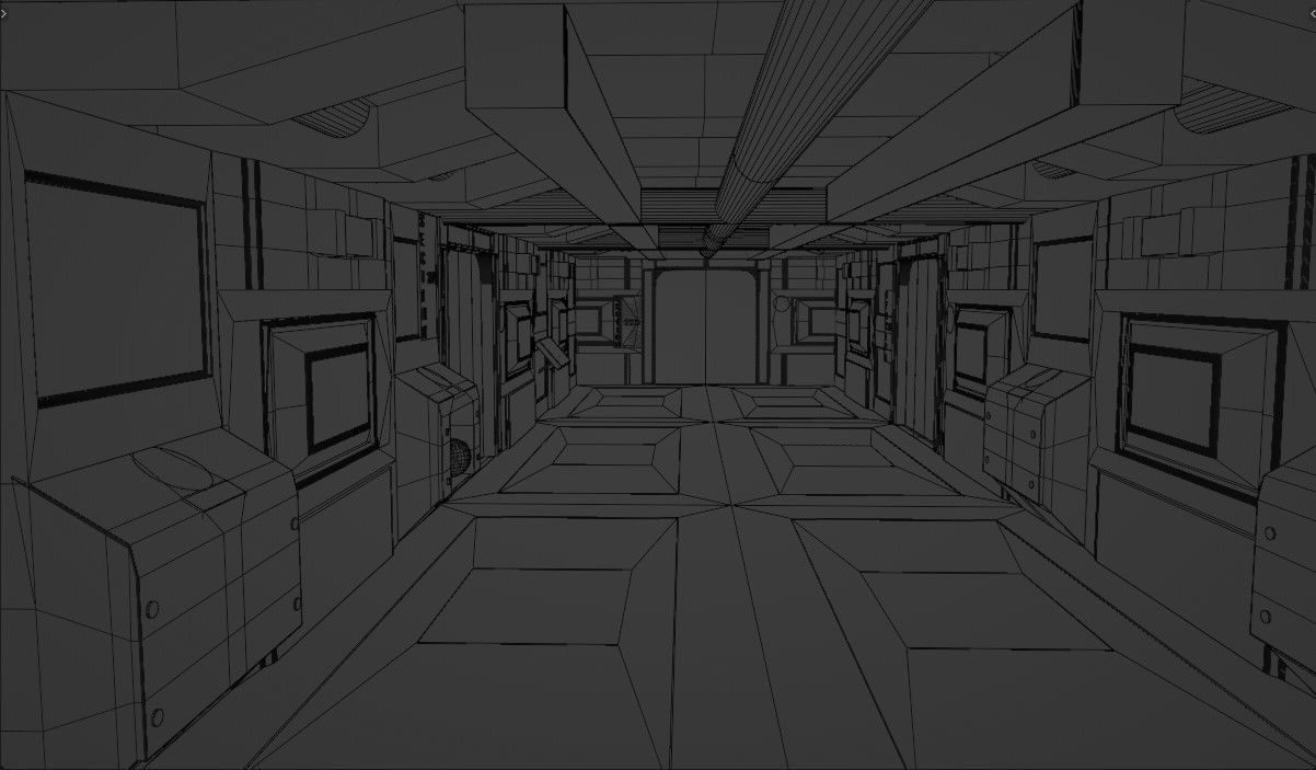 Sci-fi Spaceship Interior 3D model_3