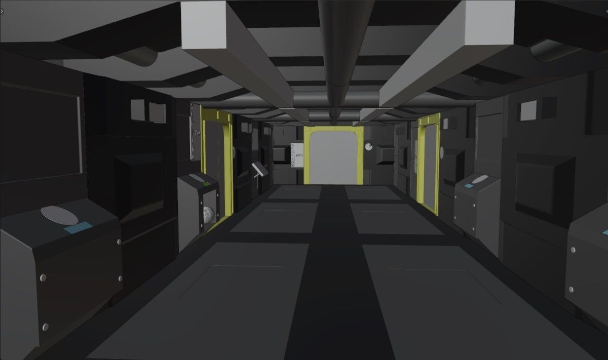Sci-fi Spaceship Interior 3D model_2