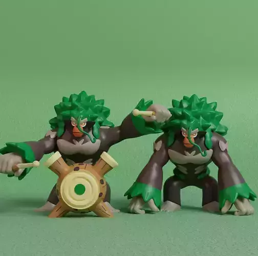 Pokemon - Rillaboom with 2 poses