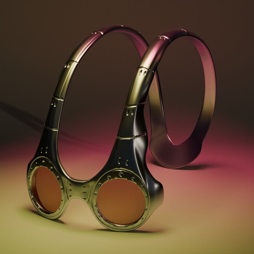 Oakley Over The Top inspired sunglass for 3D printing 3D print model_1