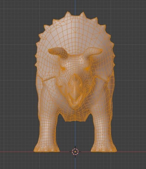 TRICERATOPS Low-poly 3D model_4