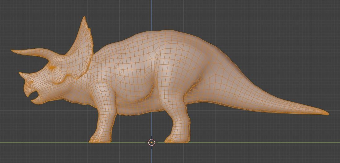 TRICERATOPS Low-poly 3D model_3