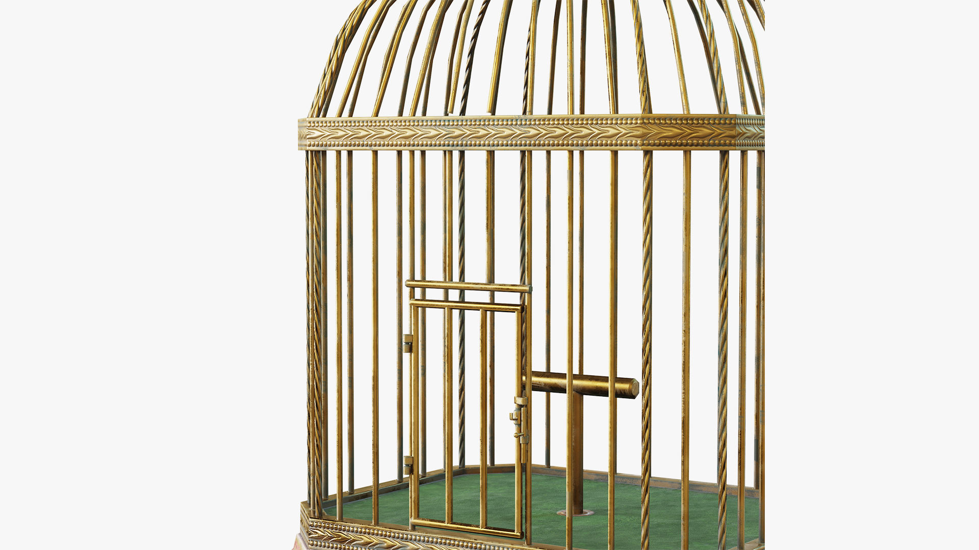 Birdcage Neoclassical Low-poly 3D model_5