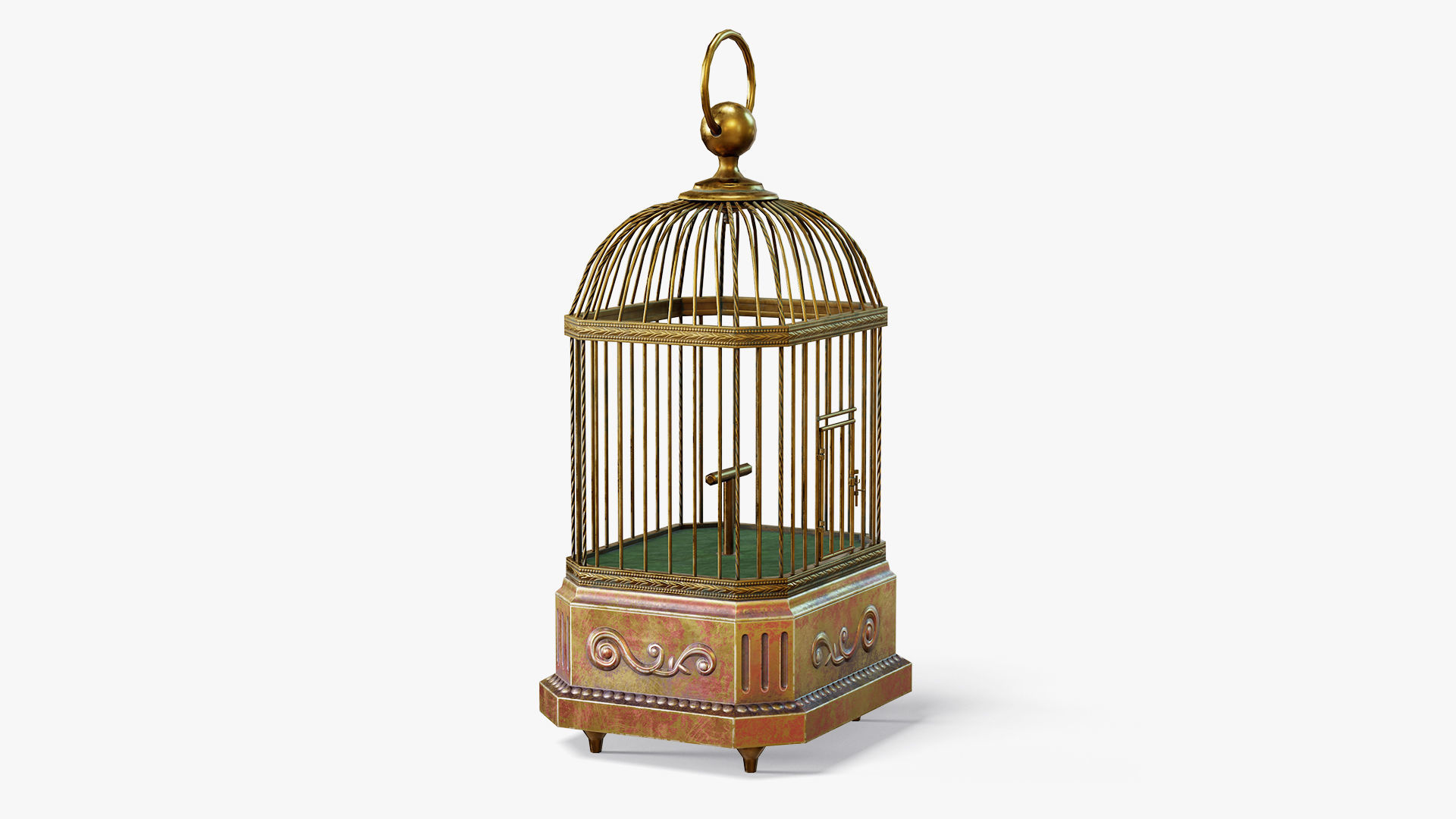 Birdcage Neoclassical Low-poly 3D model_3