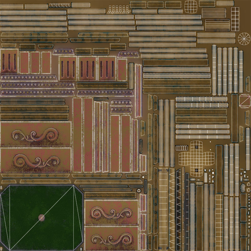 Birdcage Neoclassical Low-poly 3D model_14