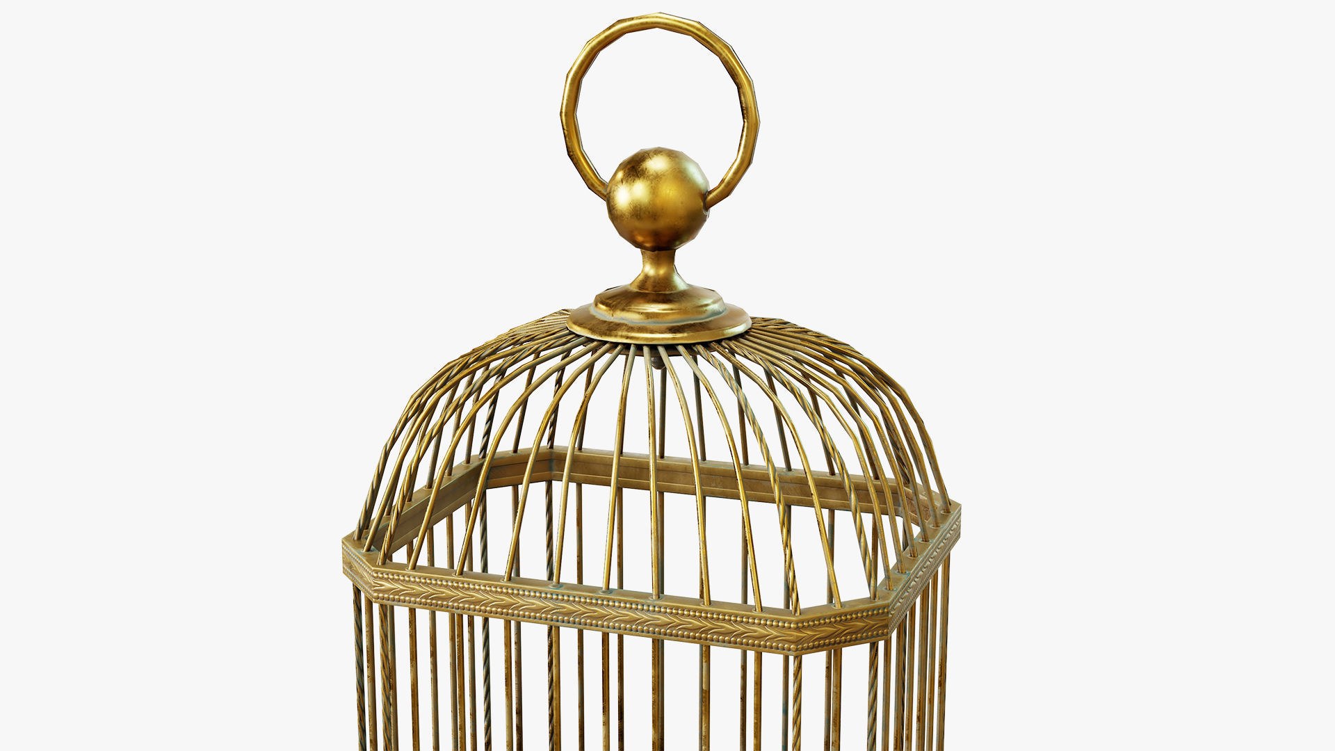 Birdcage Neoclassical Low-poly 3D model_8