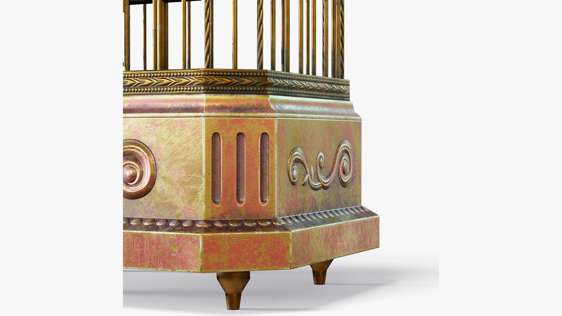 Birdcage Neoclassical Low-poly 3D model_4