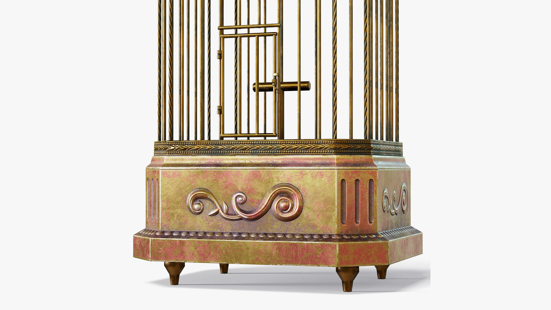 Birdcage Neoclassical Low-poly 3D model_6