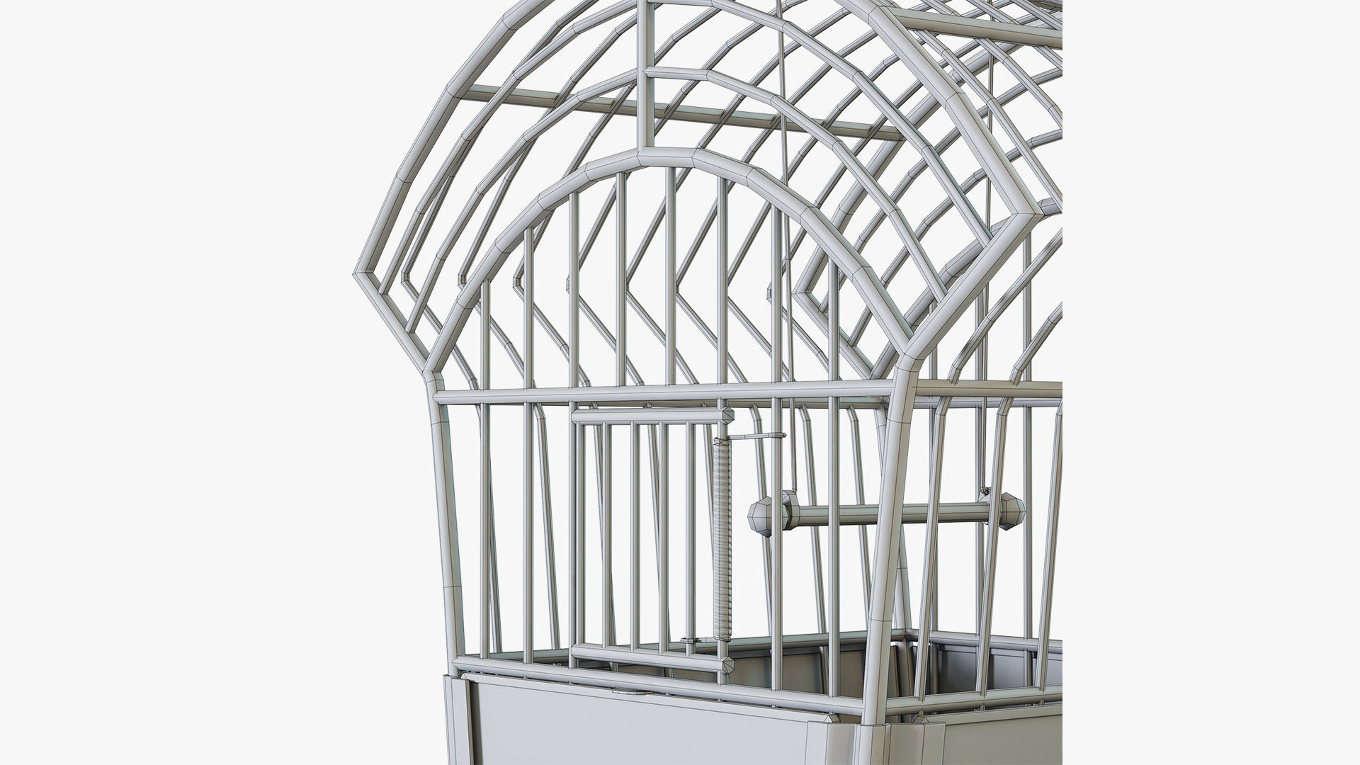 Birdcage Edwardian style Low-poly 3D model_10