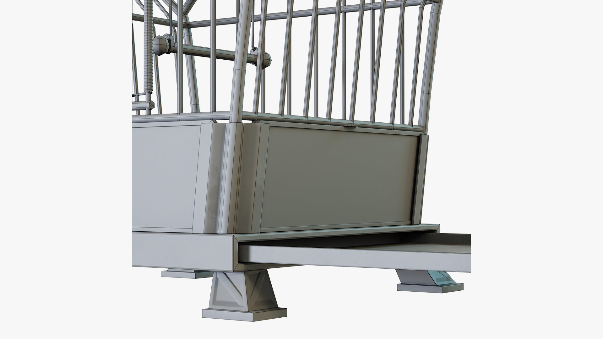 Birdcage Edwardian style Low-poly 3D model_13