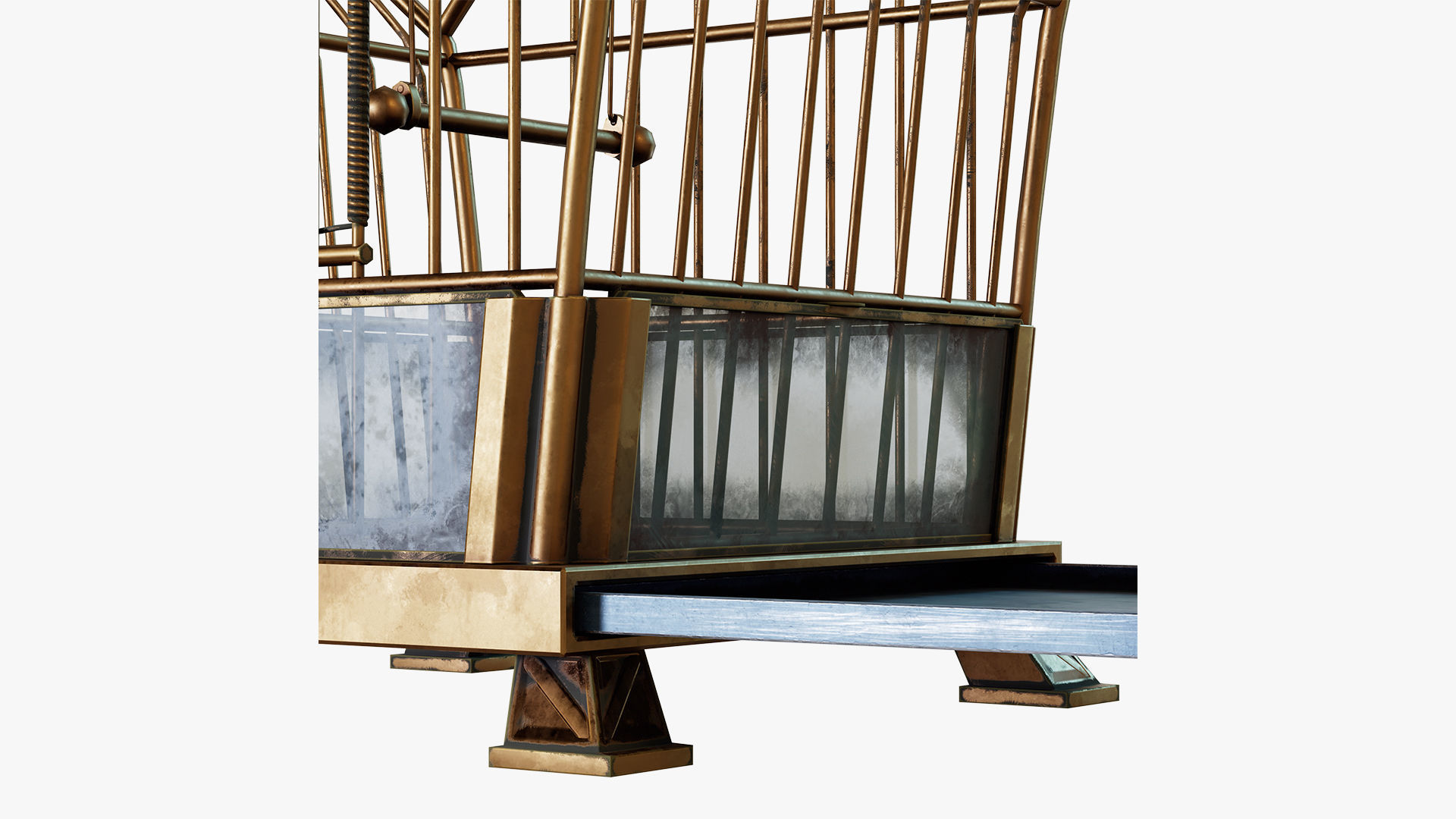 Birdcage Edwardian style Low-poly 3D model_7