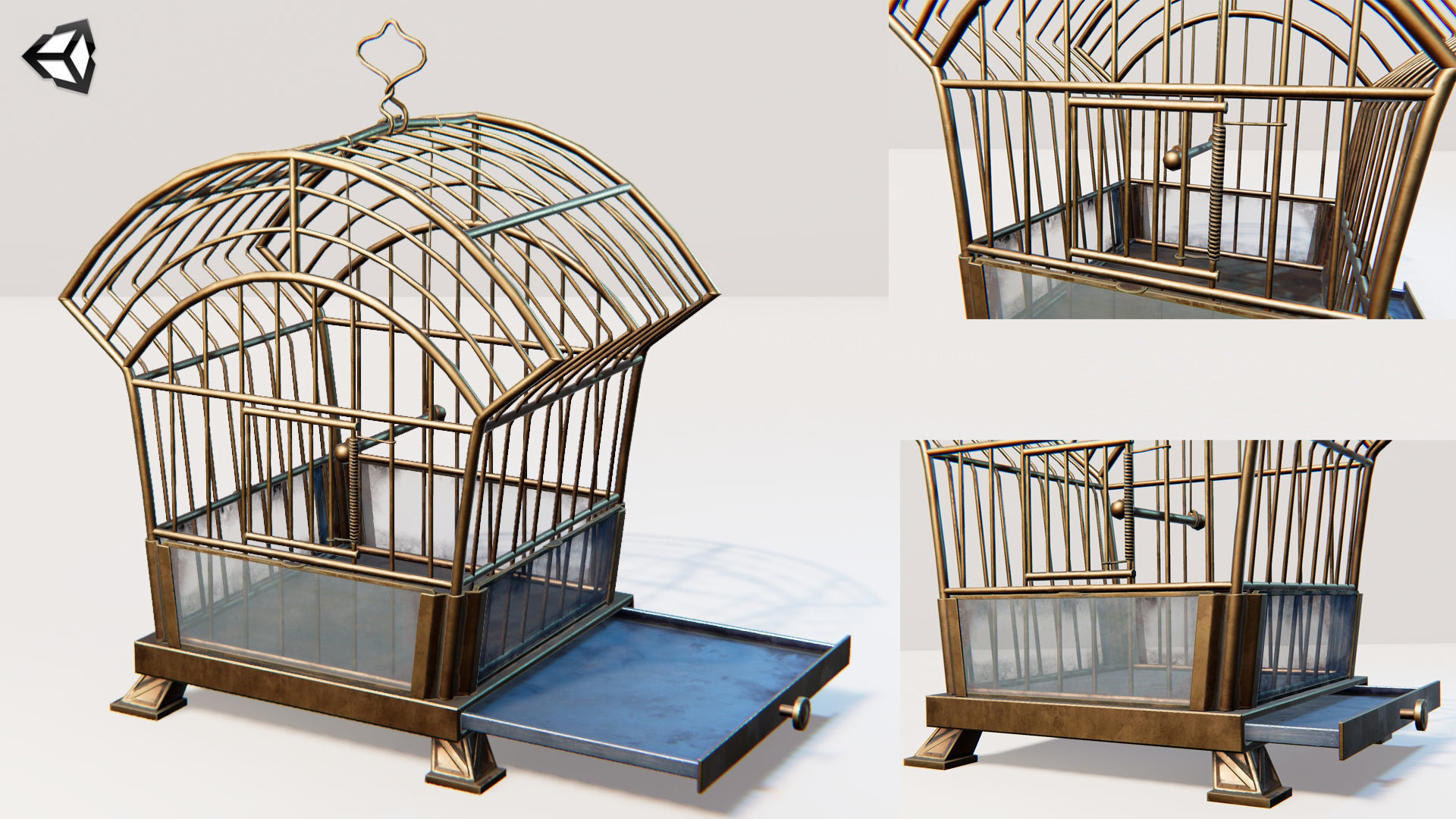 Birdcage Edwardian style Low-poly 3D model_12