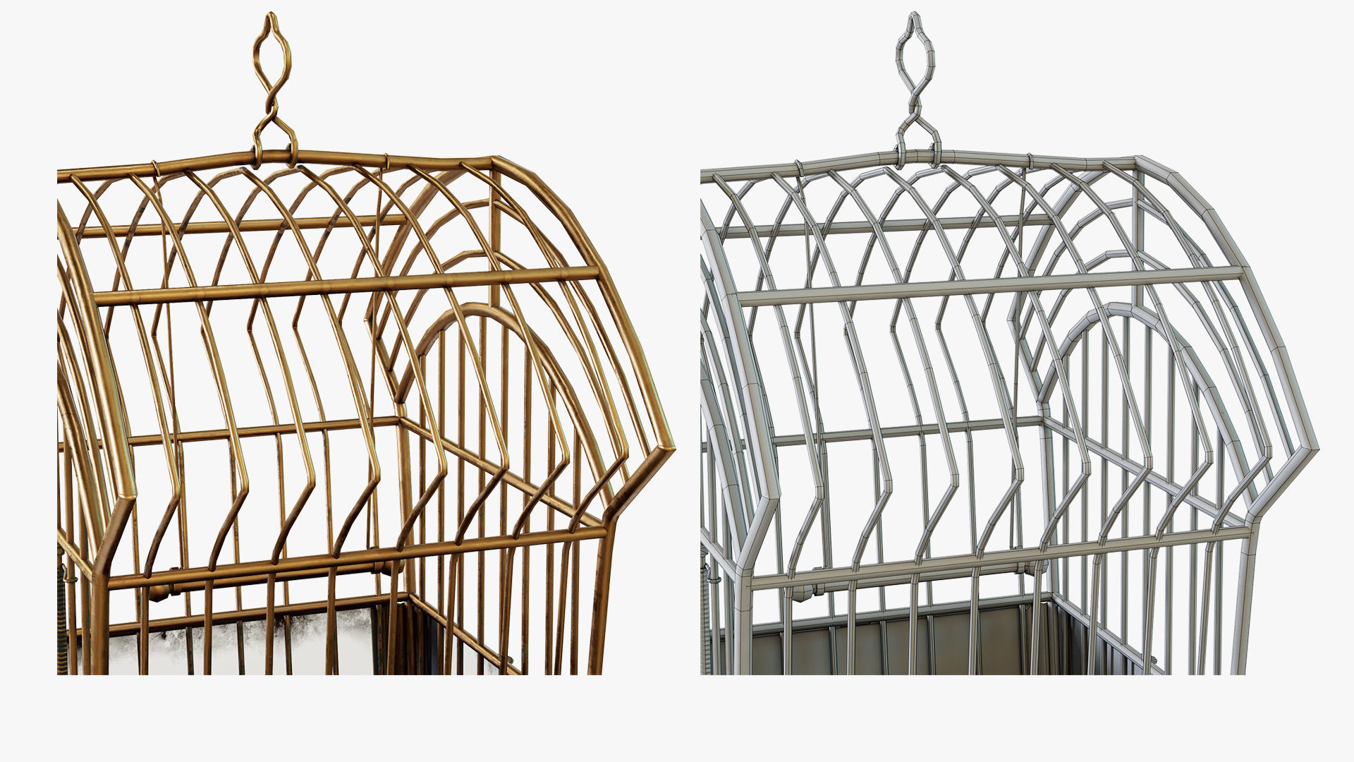 Birdcage Edwardian style Low-poly 3D model_5