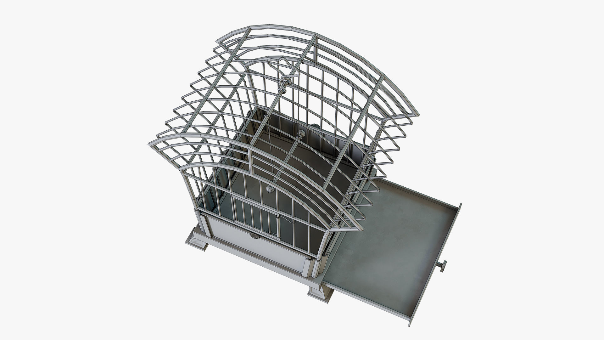 Birdcage Edwardian style Low-poly 3D model_9