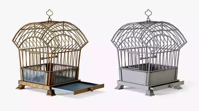 Birdcage Edwardian style Low-poly 3D model