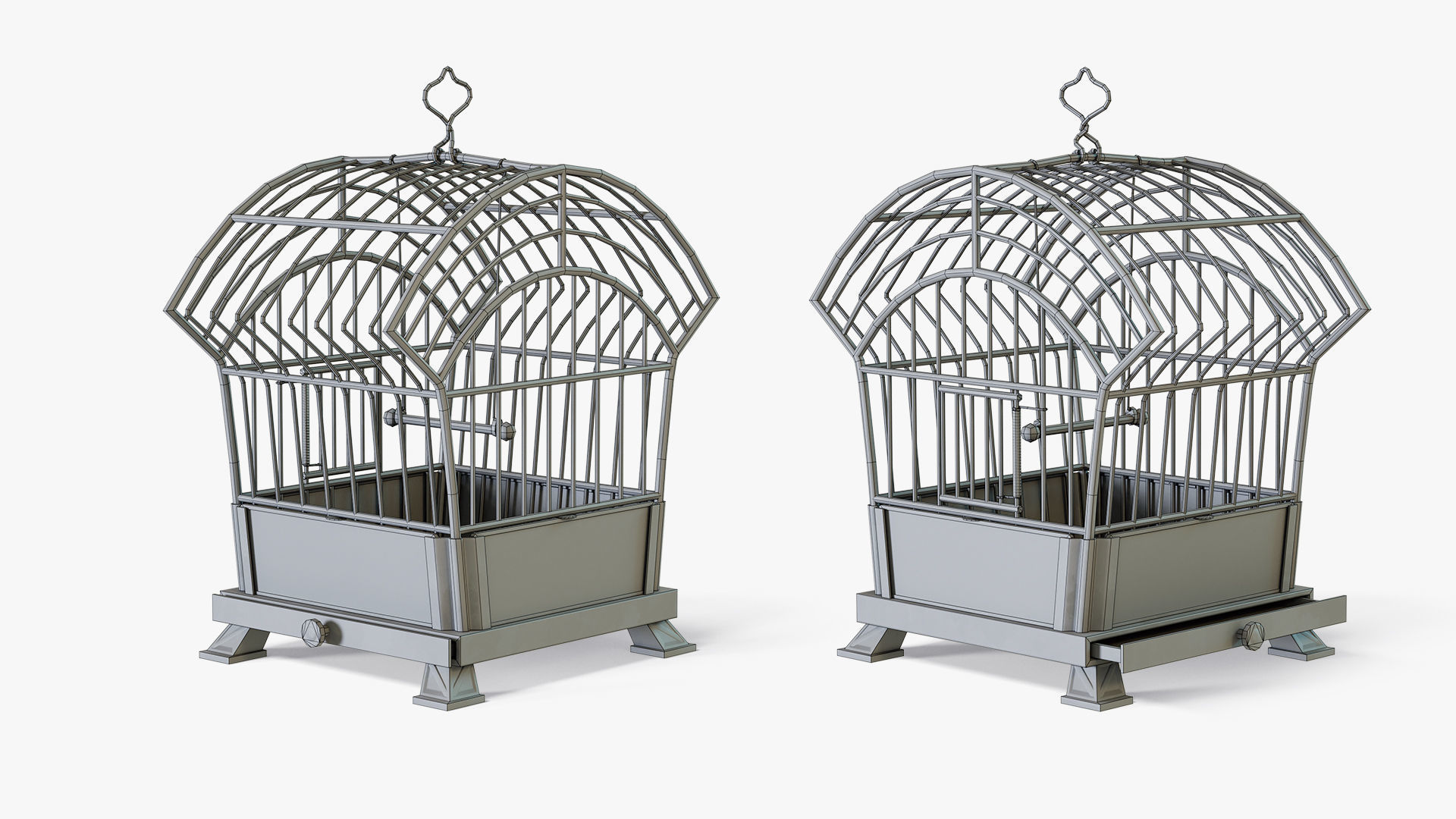 Birdcage Edwardian style Low-poly 3D model_2